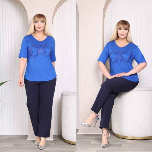 184088 TOPTAN SAKS TSHIRT toptan bayan giyim