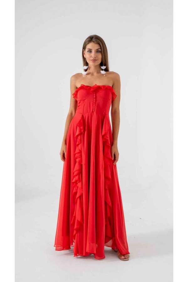 200000 красный Вечернее платье