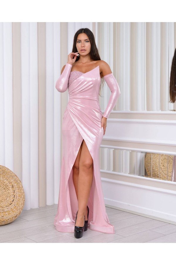 200404 розовый Вечернее платье