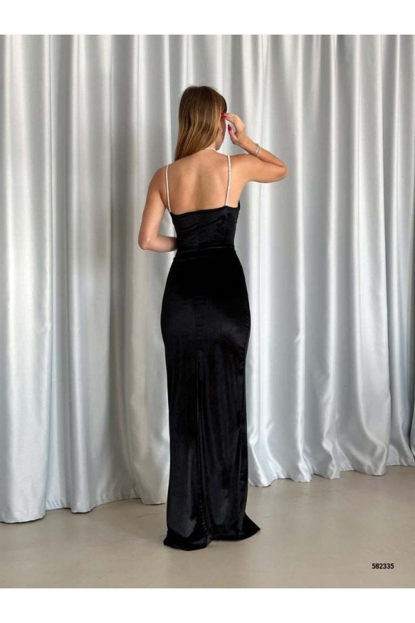 200420 أسود فستان المساء