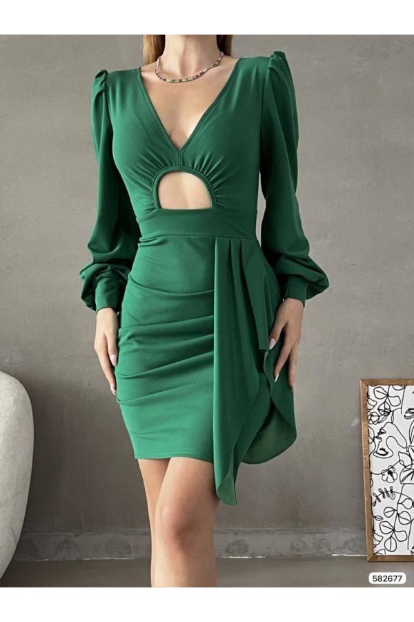 200451 зеленый Вечернее платье