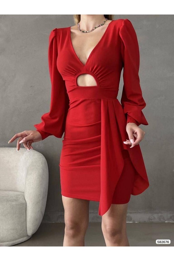 200453 красный Вечернее платье