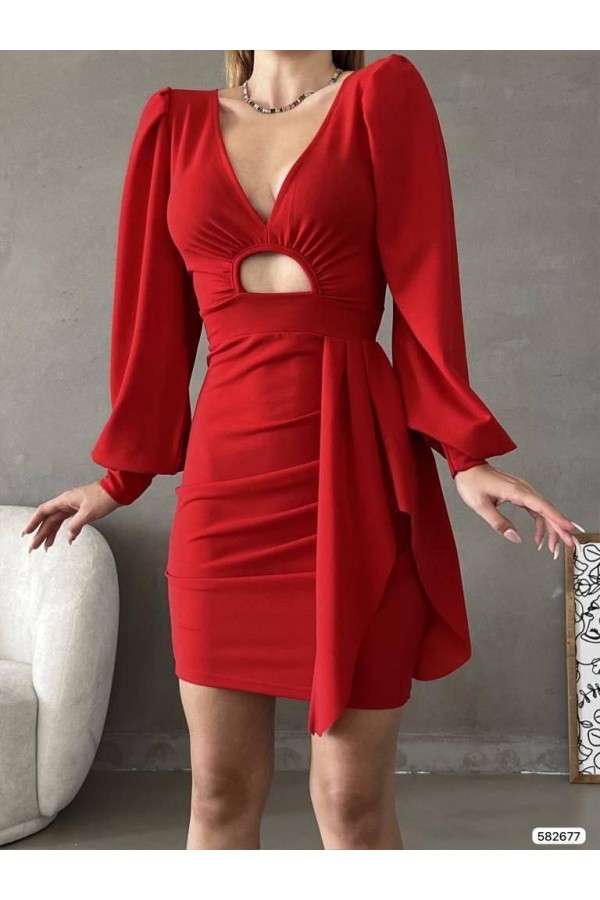 200453 красный Вечернее платье