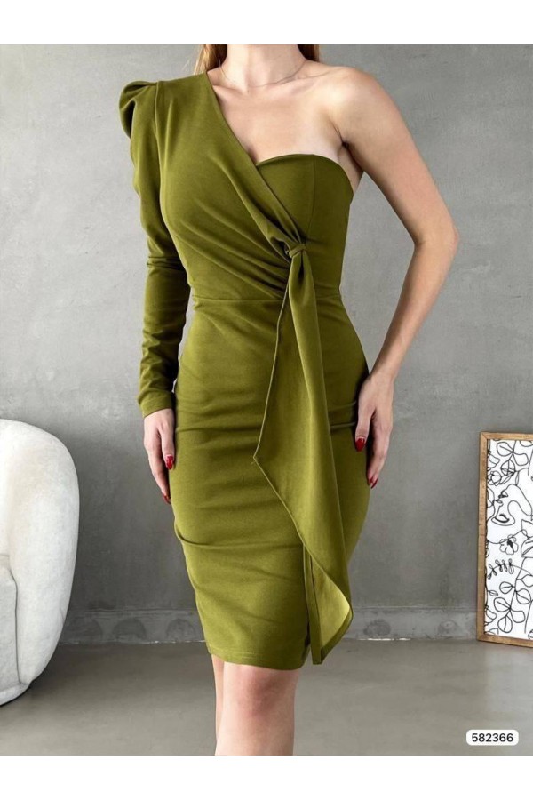 200455 зеленый Вечернее платье