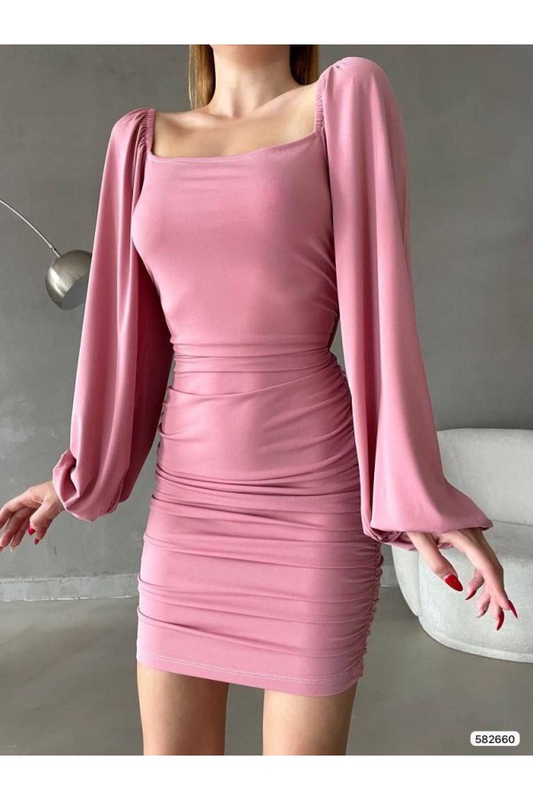 200476 розовый Вечернее платье