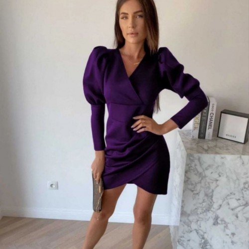 200508 TOPTAN MOR ELBİSE toptan bayan giyim