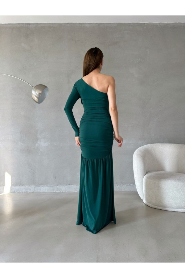 200514 Смарагдовий зелений Вечірня сукня