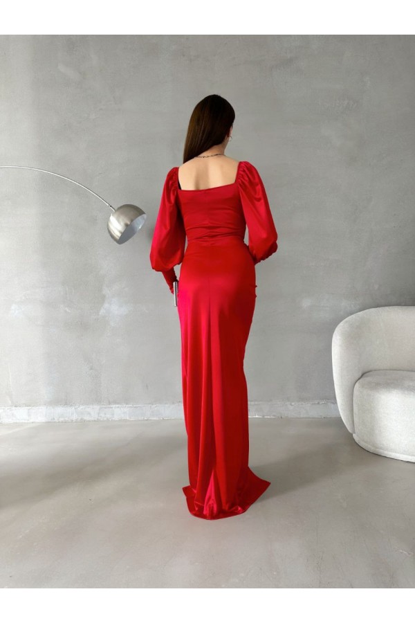 200532 أحمر فستان المساء