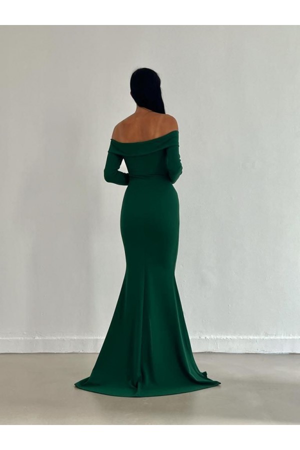200548 Смарагдовий зелений Вечірня сукня