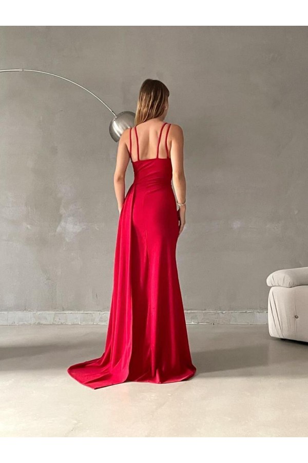 200555 red Evening dress