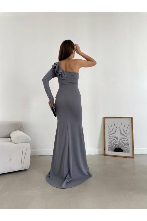 200569 Сірий Вечірня сукня