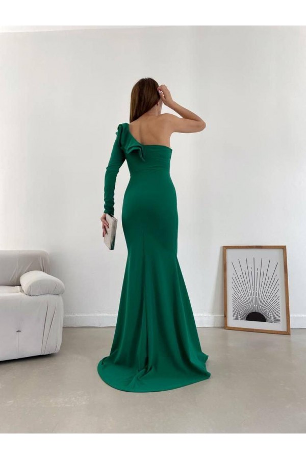 200570 Смарагдовий зелений Вечірня сукня
