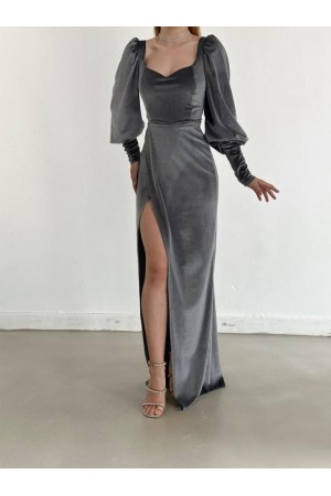 200578 Grey Evening dress