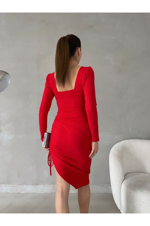 200645 red Evening dress