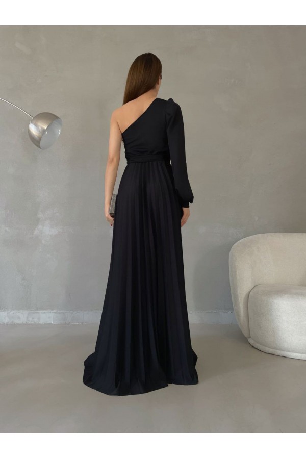 200652 أسود فستان المساء