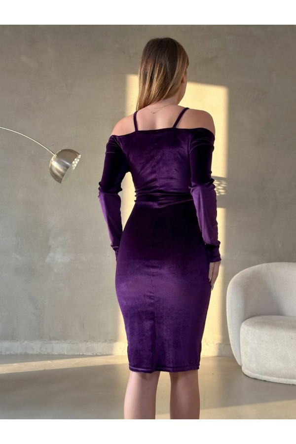 200658 фиолетовый Вечернее платье