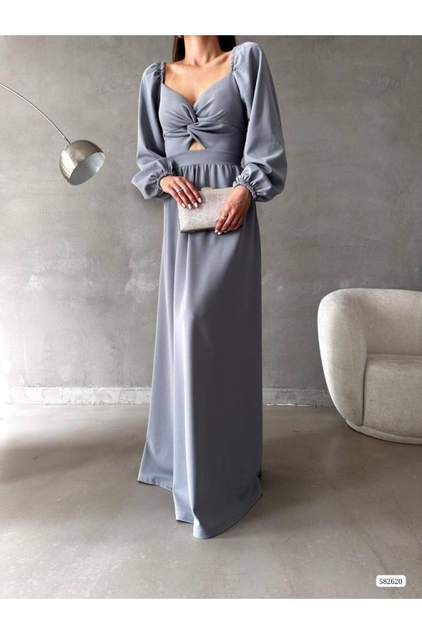 200664 Серый Вечернее платье