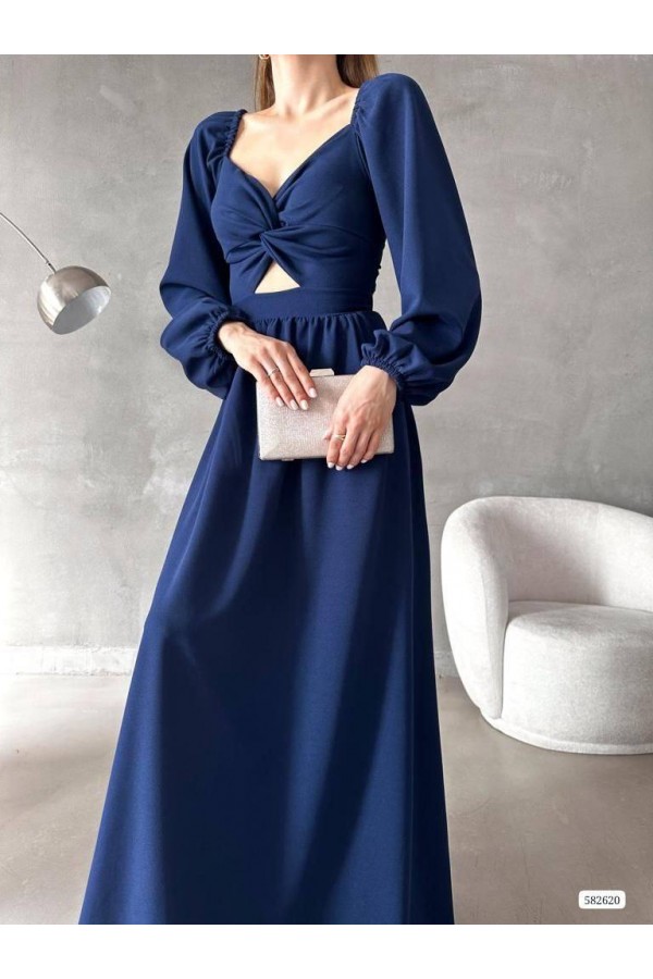 200665 синий Вечернее платье
