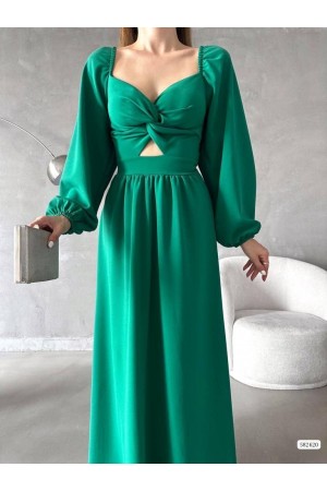 200668 зеленый Вечернее платье