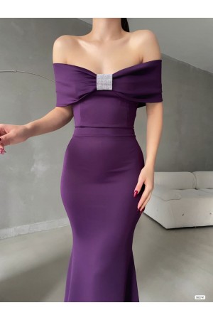 200689 фиолетовый Вечернее платье