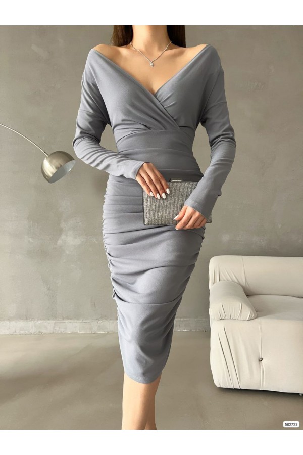 200726 Grey Evening dress