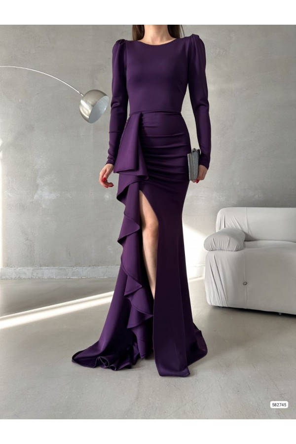 200731 purple Evening dress