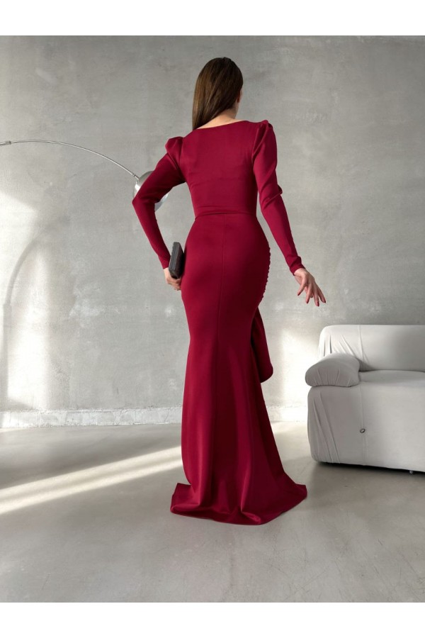 200733 burgundy Evening dress