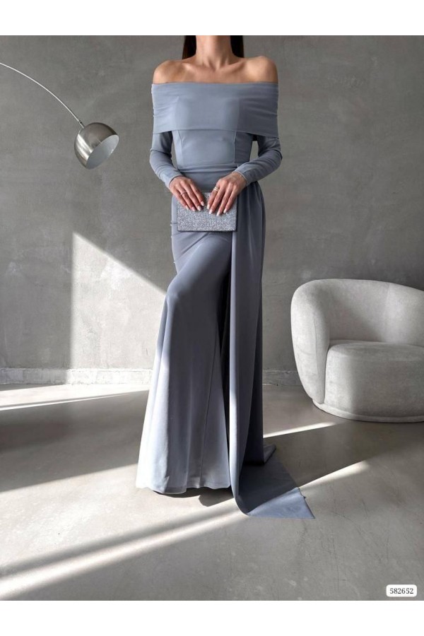 200747 Grey Evening dress