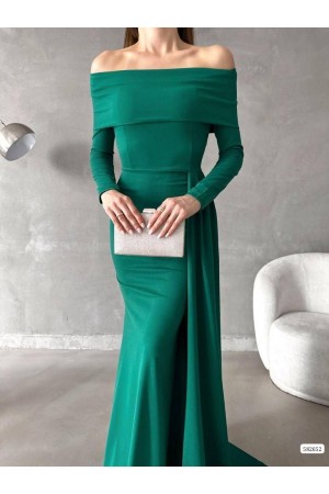 200749 Смарагдовий зелений Вечірня сукня