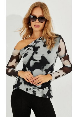 201176 patterned BLOUSE