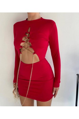 201352 красный Вечернее платье