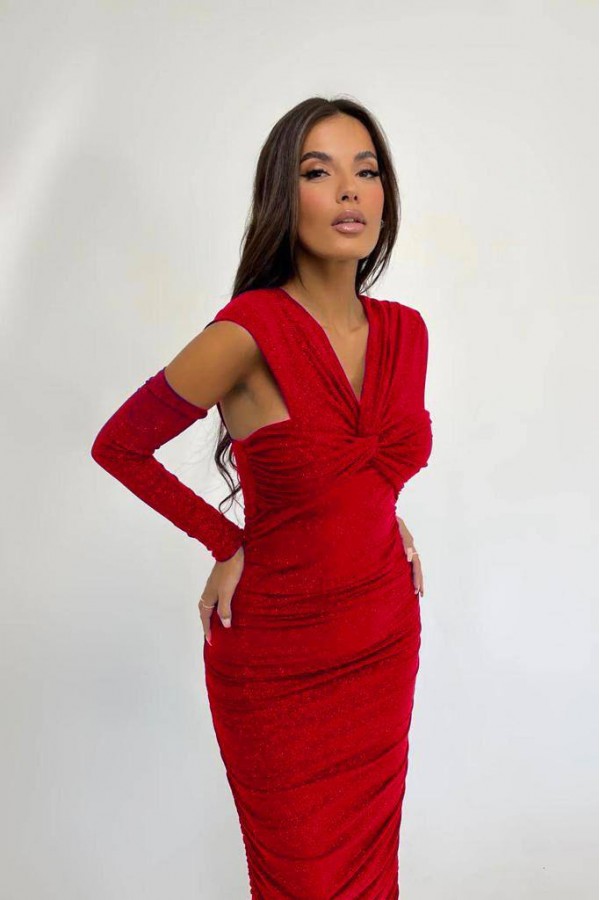 201360 red Evening dress