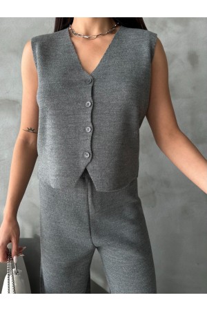 201551 Grey Pants suit