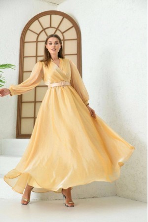202304 жовтий Вечірня сукня