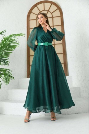 202306 Смарагдовий зелений Вечірня сукня