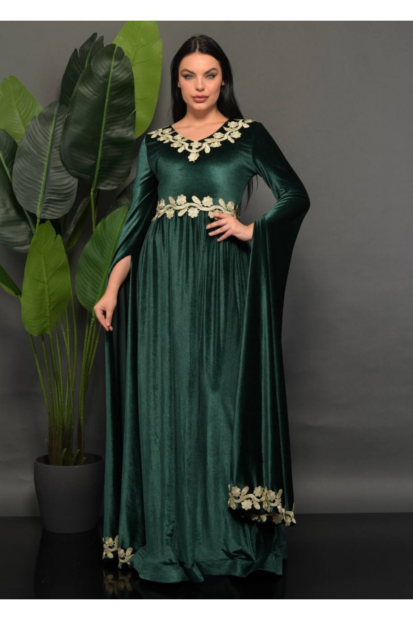 202313 Смарагдовий зелений Вечірня сукня