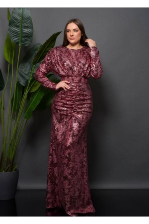 202316 burgundy Evening dress