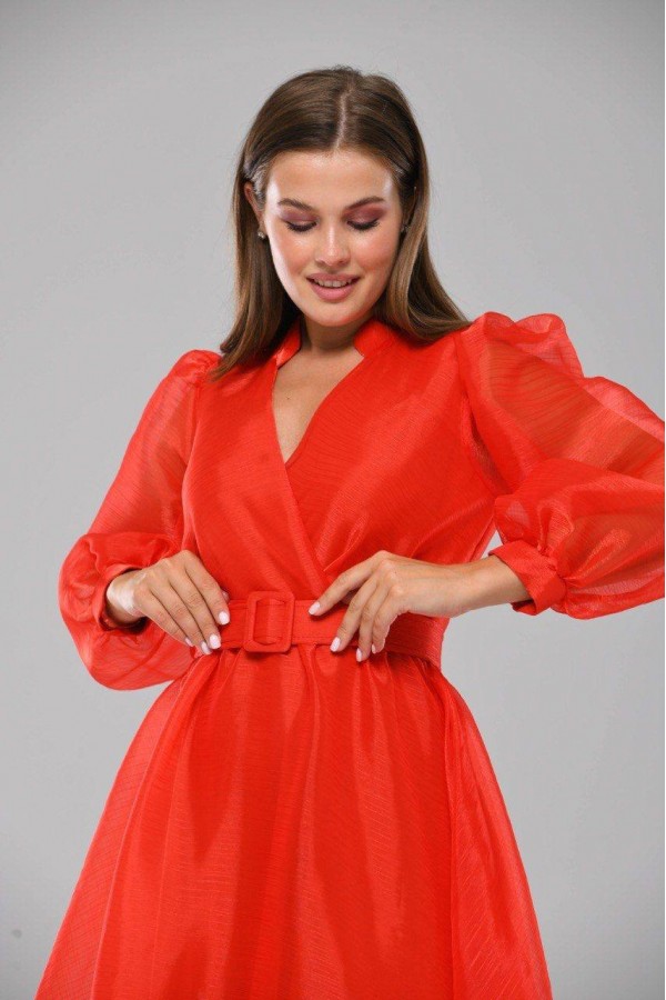 202354 красный Вечернее платье