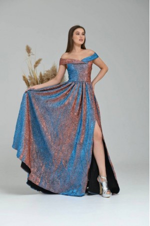 202372 colored Evening dress