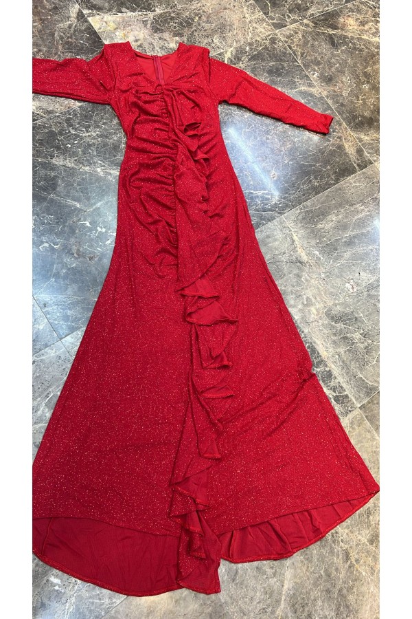 202376 красный Вечернее платье