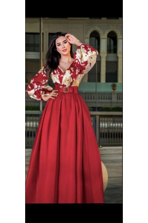 202380 burgundy Evening dress