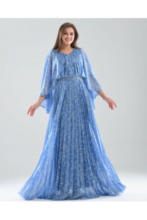 202392 bebe blue Evening dress