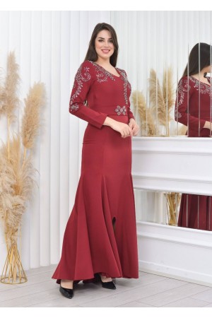 202399 burgundy Evening dress