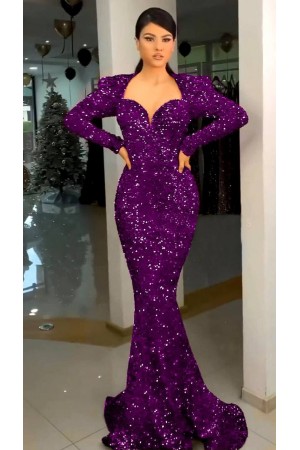 202406 purple Evening dress