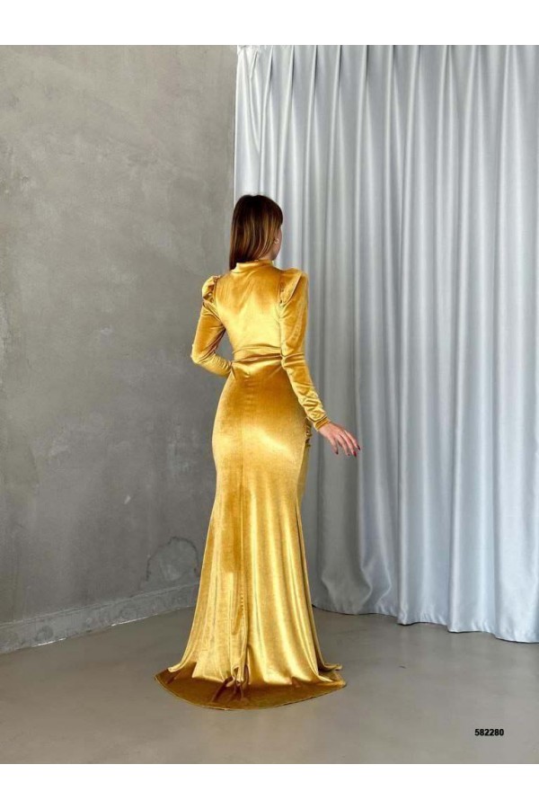 202431 yellow Evening dress