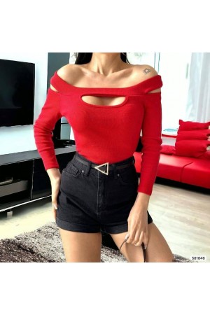 202443 red BLOUSE