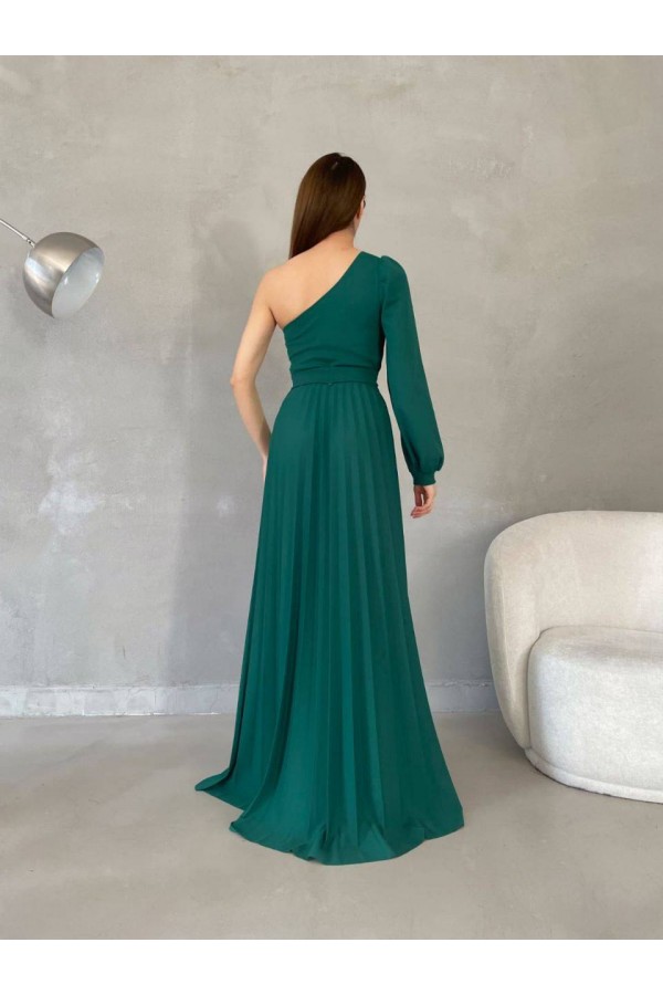 202491 Смарагдовий зелений Вечірня сукня