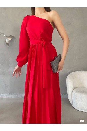 202496 أحمر فستان المساء