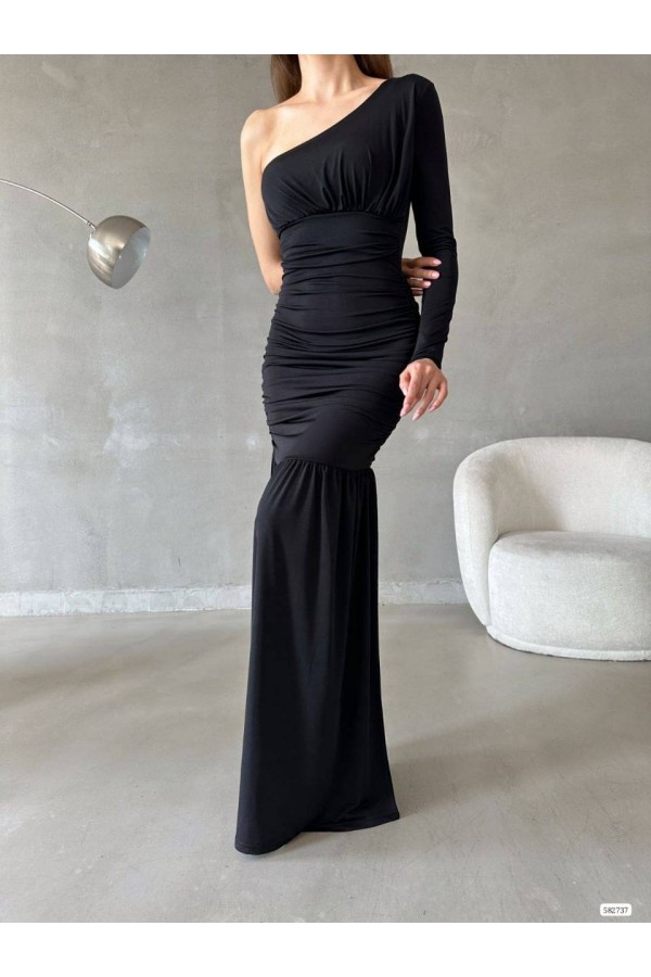 202501 чорний Вечірня сукня