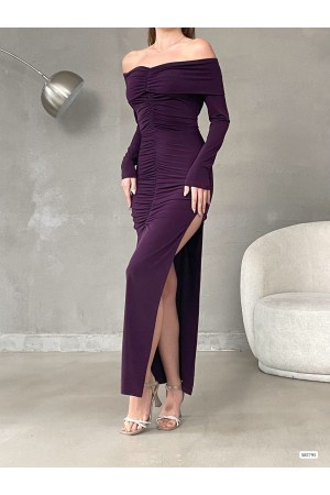 202503 фиолетовый Вечернее платье